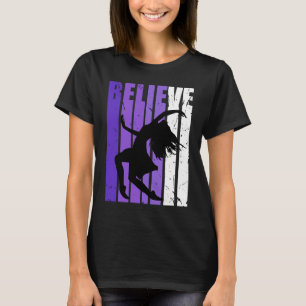 T-shirt Danse Danseuse Croit Silhouette Colorée Violet