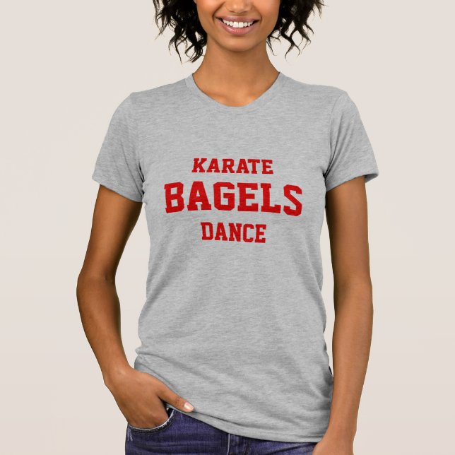 T-SHIRT DANSE DE BAGELS DE KARATÉ (Devant)