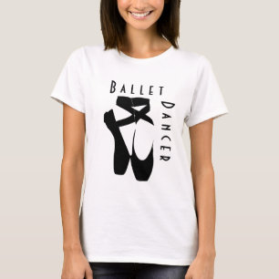 T-shirt Danse de ballet avec Chaussures de ballet noir En 