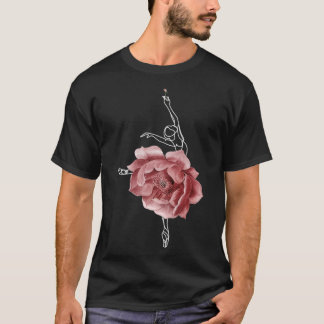 T-shirt Danse de ballet Ballerina Danse Roses floraux 1