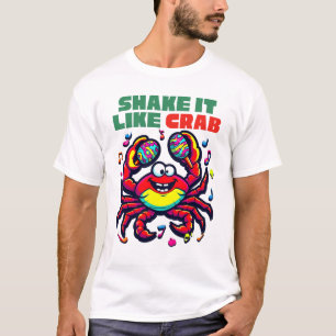 T-shirt Danse de crabe cool avec Maracas - Vibes tropicale