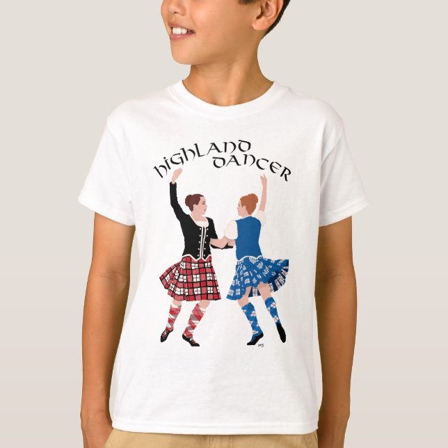 T-shirt Danse de Highland écossaise Reel (Devant)