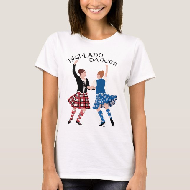 T-shirt Danse de Highland Reel Écossaise (Devant)
