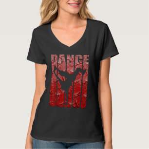T-shirt Danse de la rupture Danse Rouge Hip hop Graffiti B
