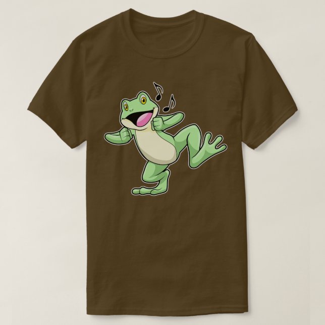 T-shirt Danse de musique de grenouille (Design devant)
