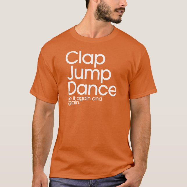 T-shirt Danse de saut d'applaudissements (Devant)