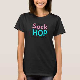 T-shirt Danse de sock Hop dans les années 1950 jusqu'à ce