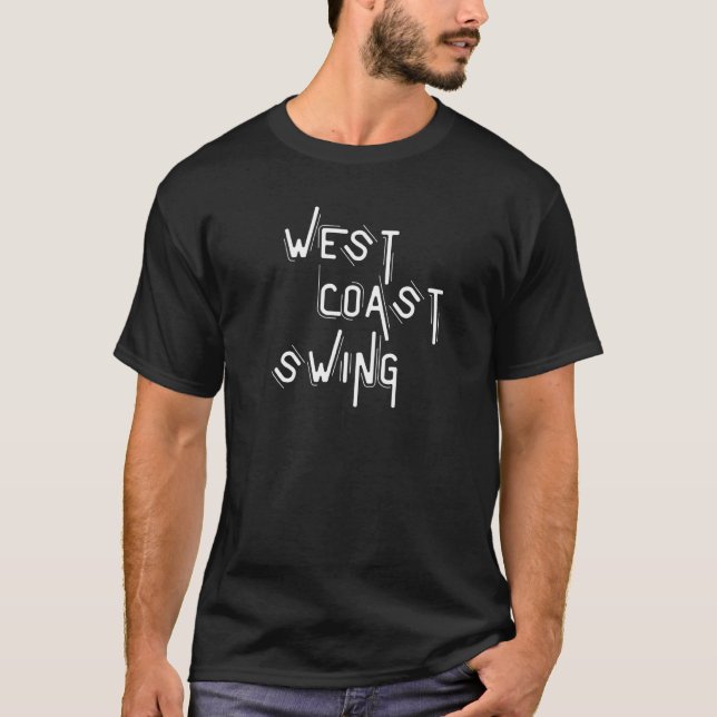 T-shirt Danse De Swing Retro Wcs West Coast Pour Westers (Devant)