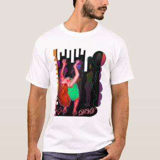 T-shirt danse délirante DJ de musique de club de fêtard