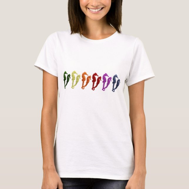 T-shirt Danse Des Chevaux De Mer Pop Art 2 (Devant)