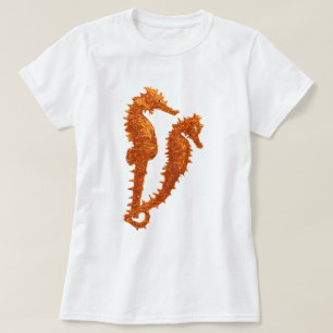 T-shirt Danse des hippocampes (oranges)