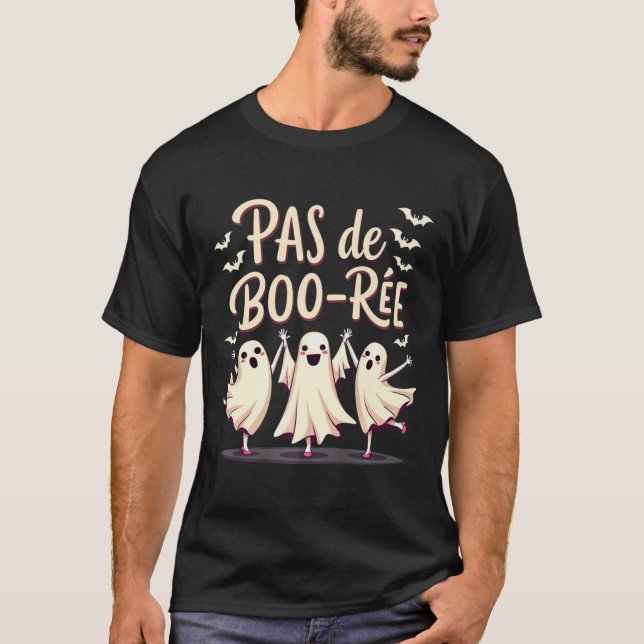 T-shirt Danse d'Halloween Pas De Boo-rée Ghost Ballet (Devant)