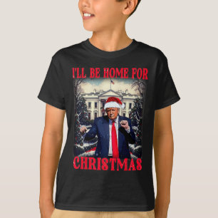 T-shirt Danse Drôle Humoristique Trump Je Serai à La Maiso