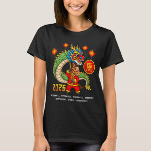 T-shirt Danse du dragon année du cheval nouvel an chinois