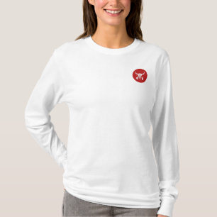 T-shirt Danse du fantôme rouge cercle de buffles manche lo