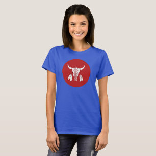 T-shirt Danse du fantôme rouge femmes cercle buffle t-shir