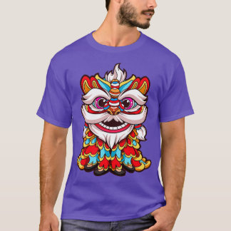 T-shirt Danse du lion chinois t ; Lion chinois t ;