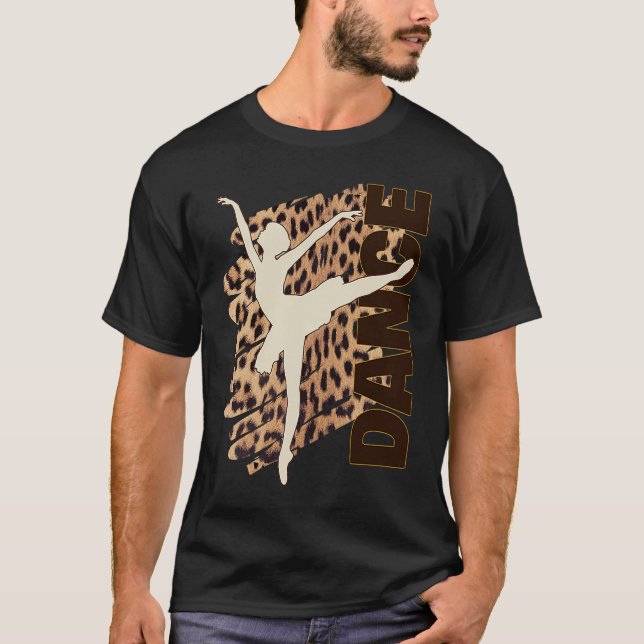 T-shirt Danse Empreinte de léopard Ballerina Dancer Ado Tw (Devant)