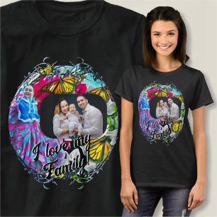 T-shirt Danse en famille avec fleurs et papillons PV01