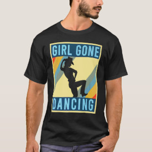 T-shirt Danse En Ligne Rétro Vintage Pour Filles Et Femmes