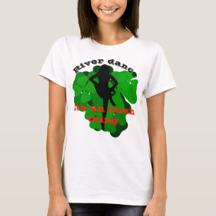 T-shirt Danse fluviale, une chose irlandaise, Clocher vert