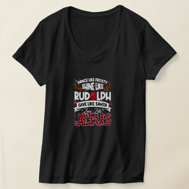 T-shirt Danse Frosty Shine Rudolph Donner Père Noël Amour  (Poser)