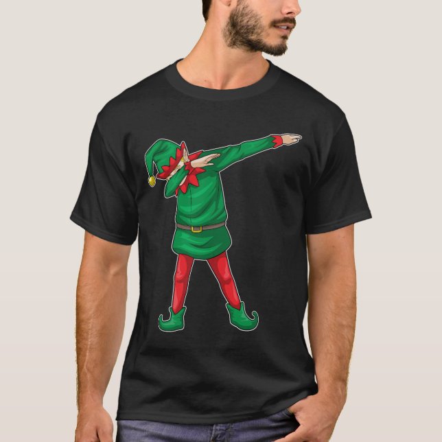 T-shirt Danse hip hop de Noël des elfes Dab (Devant)