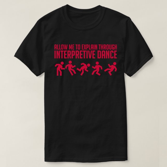 T-shirt Danse interprétative - pièce en t vibrante foncée (Design devant)