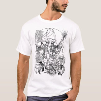 T-shirt Danse Macabre Party : Gramophone squelette vintage