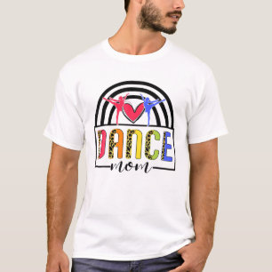 T-shirt Danse Maman Arc-en-ciel Leopard Drôle Danser Maman