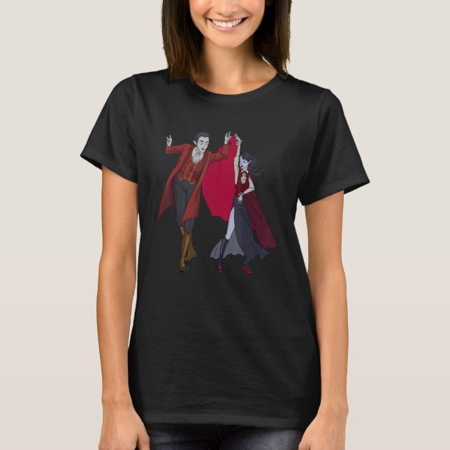 T-shirt Danse Médiévale gothique Vampire Gentleman Lady Ha (Devant)