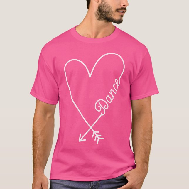 T-shirt Danse mignonne Graphisme Coeur Amour (Devant)