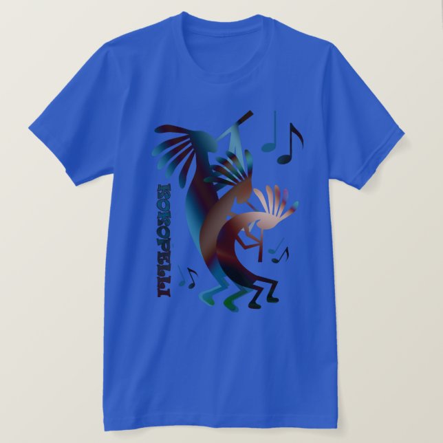 T-shirt Danse musicale Kokopelli Royal Blue T (Design devant)