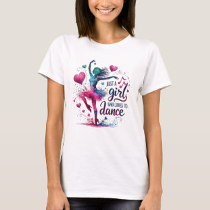 T-shirt Danse Rétro Juste Une Fille Qui Aime Danser