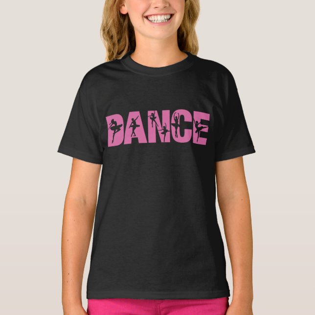 T-shirt DANSE Rose avec coutures Ballerina (Devant)