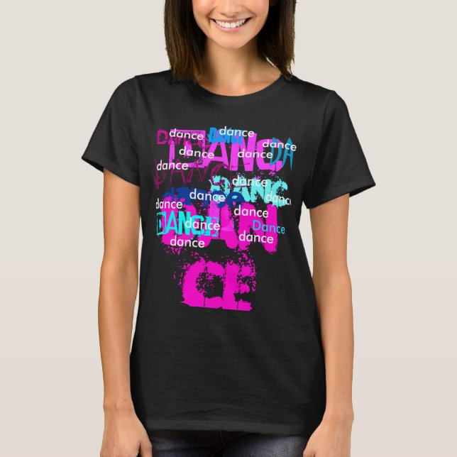 T-shirt Danse rose/superposition Turquoise (Devant)