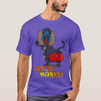 Danse Singe babouin singe avec disco cul rouge