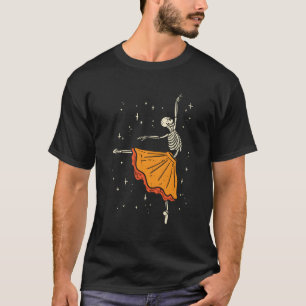 T-shirt Danse Skeleton Ballerina Ballet Danse Halloween