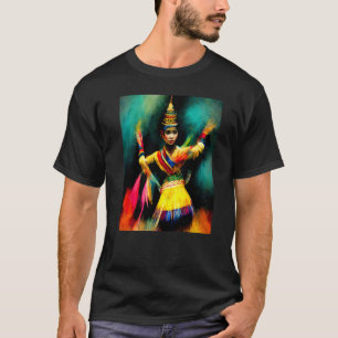 T-shirt Danse traditionnelle colorée d'Asie du Sud-Est Tha