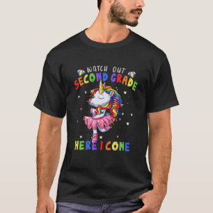 T-shirt Danse Unicorne Surveillez Deuxième Année Je Viens