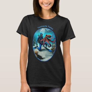 T-shirt Danse vintage de plongeur de la SCUBA avec une gro