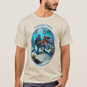 T-shirt Danse vintage de plongeur de la SCUBA avec une gro
