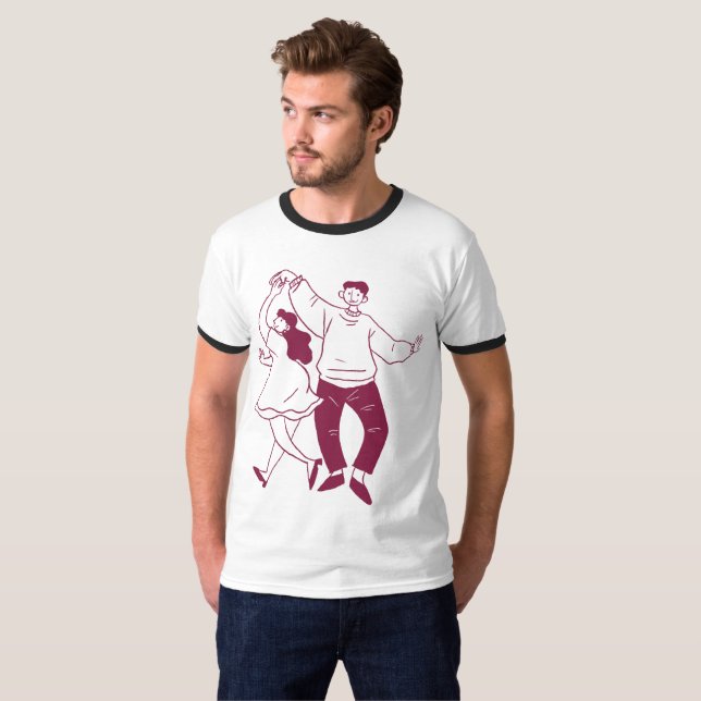 T-shirt "Danser à travers la vie" (Devant entier)