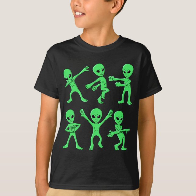 T-shirt Danser Aliens Défi Danse Garçons Filles Hallowee (Devant)