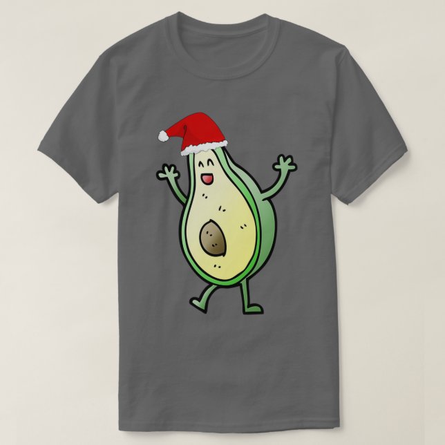 T-shirt Danser amusant Avocado de Noël (Design devant)