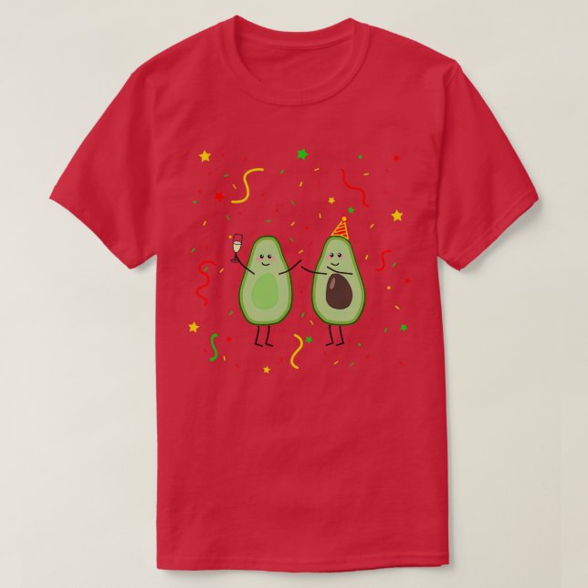 T-shirt danser avocados à une fête (Design devant)