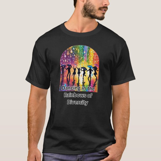 T-shirt Danser dans les arcs-en-ciel de la diversité (Devant)