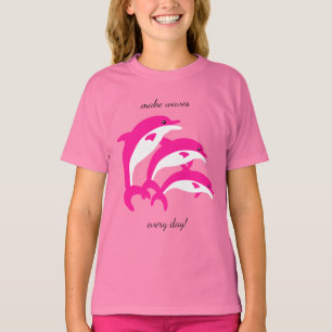 T-shirt Danser des dauphins roses