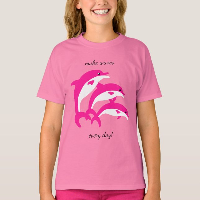 T-shirt Danser des dauphins roses (Devant)