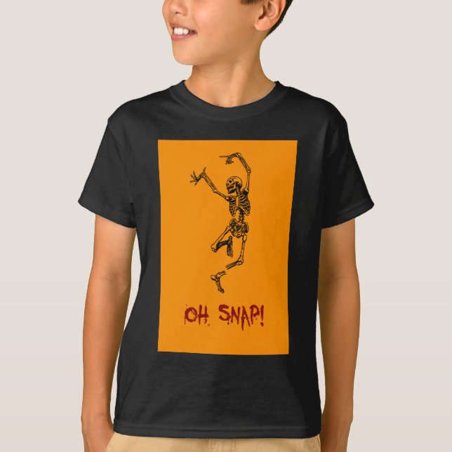 T-shirt Danser drôle Squelette Oh Snap (Devant)